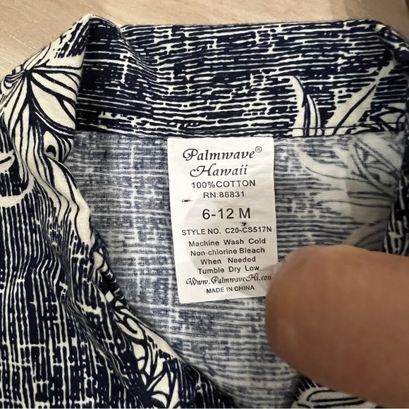 Hawaiian Style 2 piece set boys 6-12 months - Picture 2 of 3